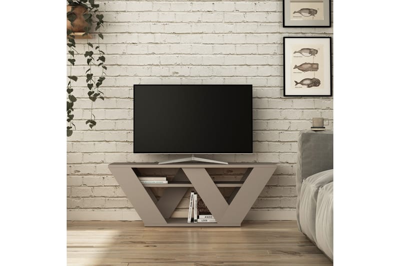 Homitis TV-benk 110 cm - Brun - Møbler - TV- & Mediamøbler - TV benk & mediabenk