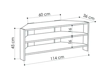 Homitis TV-benk 114 cm - Hvit - Møbler - TV- & Mediamøbler - TV benk & mediabenk