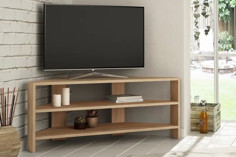 Homitis TV-benk 114 cm - Lysebrun - Møbler - TV- & Mediamøbler - TV benk & mediabenk