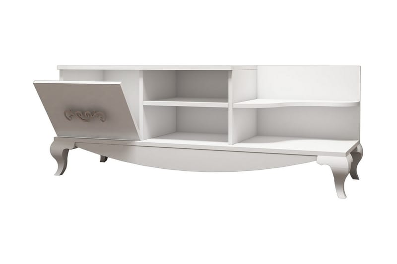 Hovdane TV-Benk 130 cm - Hvit - Møbler - TV- & Mediamøbler - TV benk & mediabenk