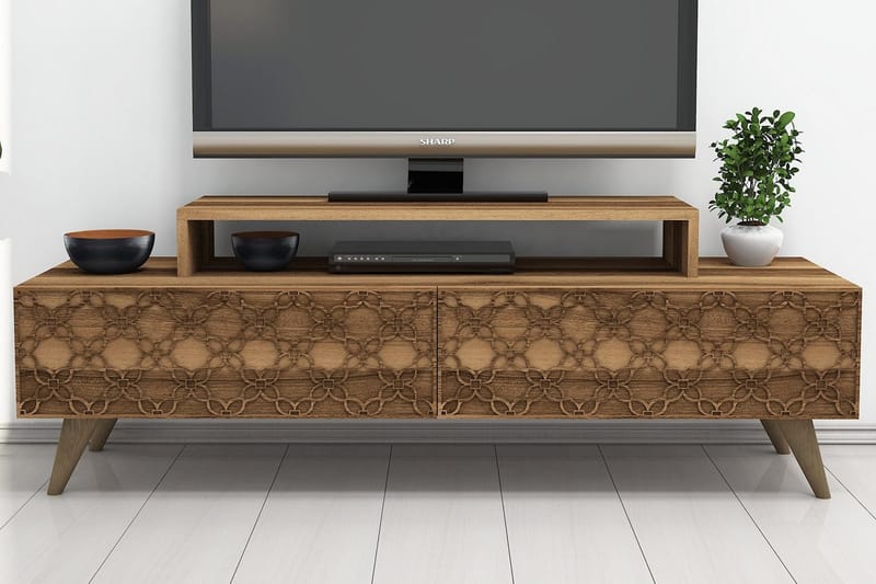 Hovdane TV-Benk 140 cm - Brun - Møbler - TV- & Mediamøbler - TV benk & mediabenk