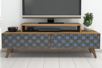 Hovdane TV-Benk 140 cm - Brun - Møbler - TV- & Mediamøbler - TV benk & mediabenk