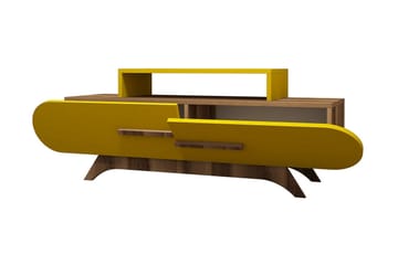 Hovdane TV-Benk 145 cm - Brun/Gul - Møbler - TV- & Mediamøbler - TV benk & mediabenk