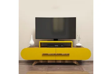 Hovdane TV-Benk 145 cm - Brun/Gul - Møbler - TV- & Mediamøbler - TV benk & mediabenk
