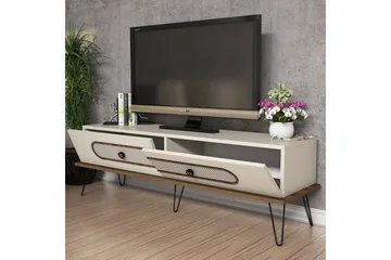 Hovdane TV-benk 145 cm - Brun/Hvit - Møbler - TV- & Mediamøbler - TV benk & mediabenk