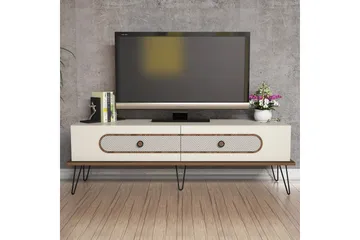 Hovdane TV-benk 145 cm - Brun/Hvit - Møbler - TV- & Mediamøbler - TV benk & mediabenk