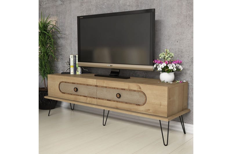 Hovdane TV-benk 145 cm - Lysebrun - Møbler - TV- & Mediamøbler - TV benk & mediabenk