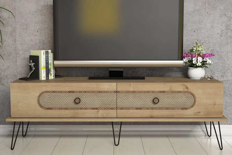 Hovdane TV-benk 145 cm, Lysebrun