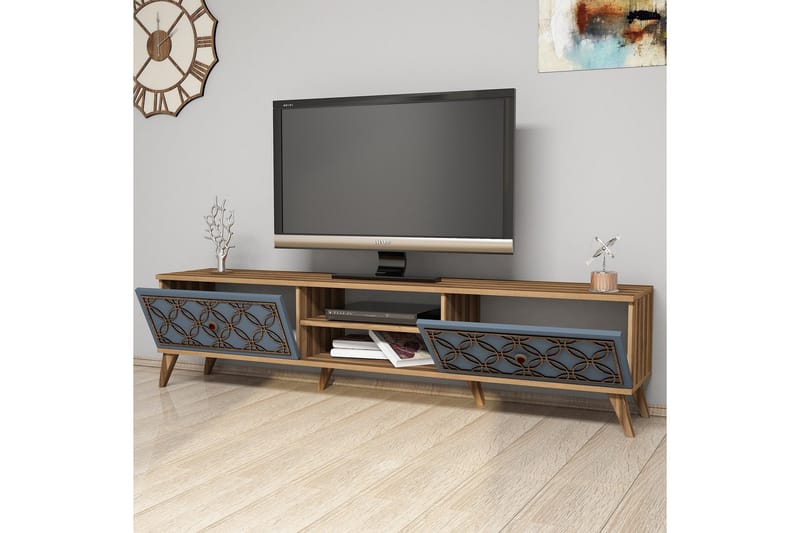 Hovdane TV-benk 180 cm - Brun/Grå - Møbler - TV- & Mediamøbler - TV benk & mediabenk