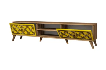 Hovdane TV-Benk 180 cm - Brun/Gul - Møbler - TV- & Mediamøbler - TV benk & mediabenk