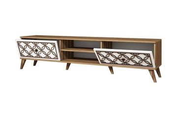 Hovdane TV-Benk 180 cm - Brun/Hvit - Møbler - TV- & Mediamøbler - TV benk & mediabenk