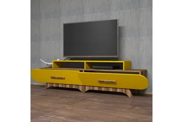 Hovdane TV-Benk 205 cm - Brun/Gul - Møbler - TV- & Mediamøbler - TV benk & mediabenk