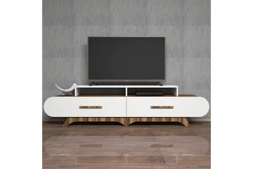 Hovdane TV-Benk 205 cm - Brun/Hvit - Møbler - TV- & Mediamøbler - TV benk & mediabenk