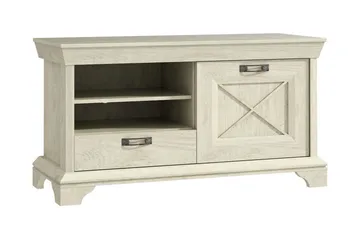 Hurlston TV-Benk 123 cm - Hvit - Møbler - TV- & Mediamøbler - TV benk & mediabenk