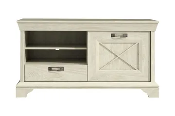 Hurlston TV-Benk 123 cm - Hvit - Møbler - TV- & Mediamøbler - TV benk & mediabenk