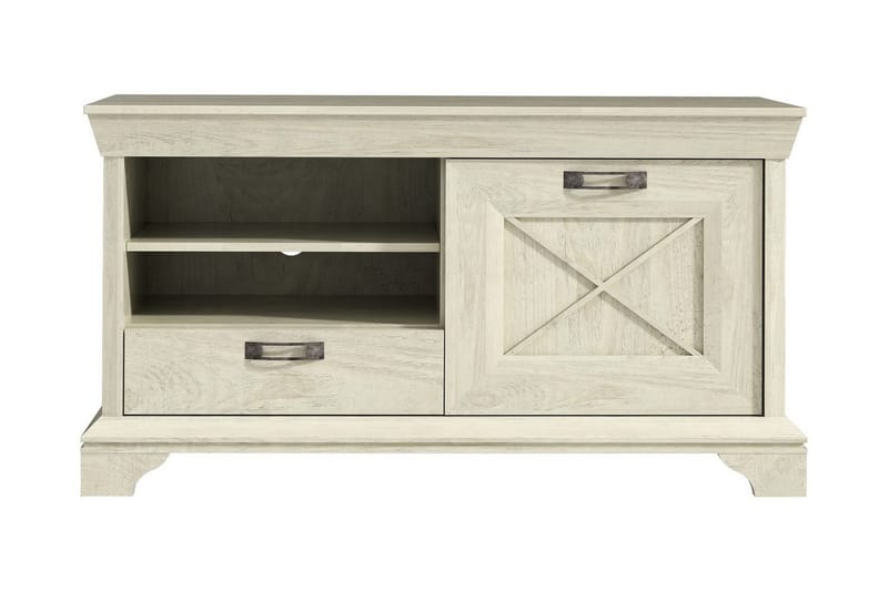 Hurlston TV-Benk 123 cm - Hvit - Møbler - TV- & Mediamøbler - TV benk & mediabenk