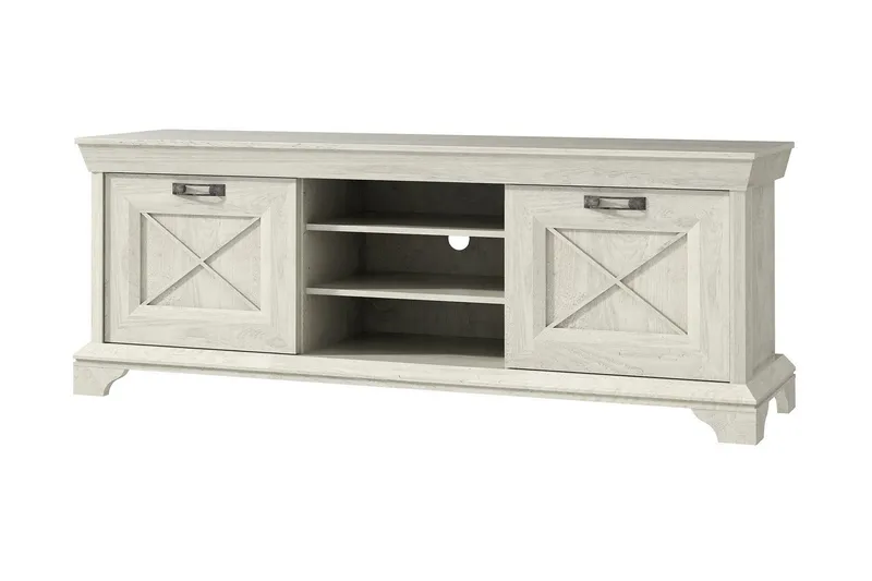 Hurlston TV-Benk 147 cm - Hvit - Møbler - TV- & Mediamøbler - TV benk & mediabenk