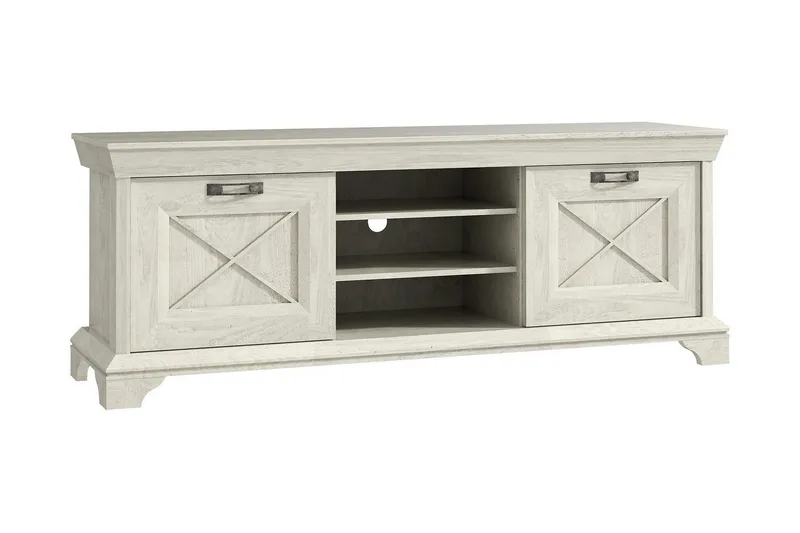 Hurlston TV-Benk 147 cm - Hvit - Møbler - TV- & Mediamøbler - TV benk & mediabenk