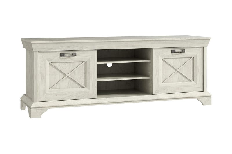 Hurlston TV-Benk 147 cm - Hvit - Møbler - TV- & Mediamøbler - TV benk & mediabenk