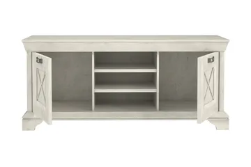 Hurlston TV-Benk 147 cm - Hvit - Møbler - TV- & Mediamøbler - TV benk & mediabenk