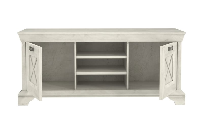 Hurlston TV-Benk 147 cm - Hvit - Møbler - TV- & Mediamøbler - TV benk & mediabenk