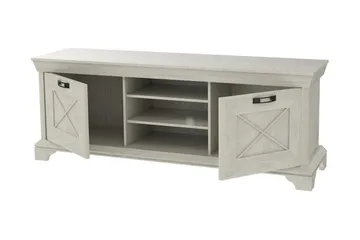 Hurlston TV-Benk 147 cm - Hvit - Møbler - TV- & Mediamøbler - TV benk & mediabenk