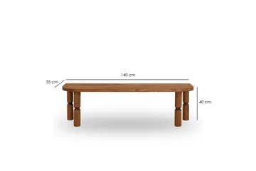 Ida TV-benk 140 cm - Brun - Møbler - TV- & Mediamøbler - TV benk & mediabenk