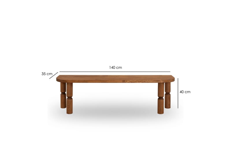 Ida TV-benk 140 cm - Brun - Møbler - TV- & Mediamøbler - TV benk & mediabenk