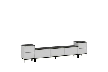 Imaj TV-benk 260 cm - Gull/Svart/Hvit - Møbler - TV- & Mediamøbler - TV benk & mediabenk