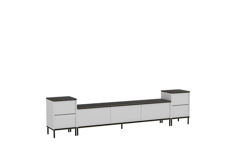 Imaj TV-benk 260 cm - Gull/Svart/Hvit - Møbler - TV- & Mediamøbler - TV benk & mediabenk