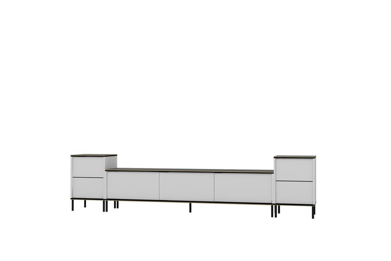 Imaj TV-benk 260 cm - Gull/Svart/Hvit - Møbler - TV- & Mediamøbler - TV benk & mediabenk