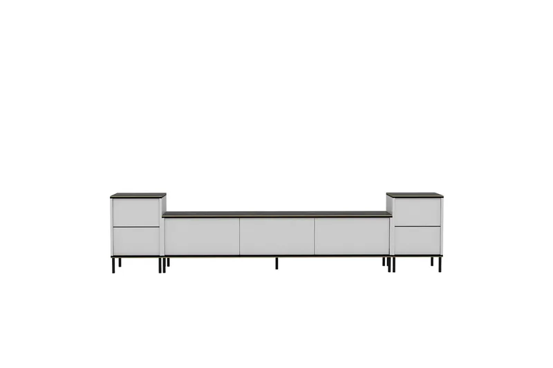 Imaj TV-benk 260 cm - Gull/Svart/Hvit - Møbler - TV- & Mediamøbler - TV benk & mediabenk