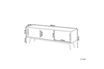 Indiana Tv-Benk 40x160 Cm - Hvit - Møbler - TV- & Mediamøbler - TV benk & mediabenk