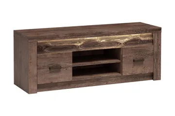 Indianapolis TV-benk 137x42x53 cm - Hvit LED-belysning - Møbler - TV- & Mediamøbler - TV benk & mediabenk