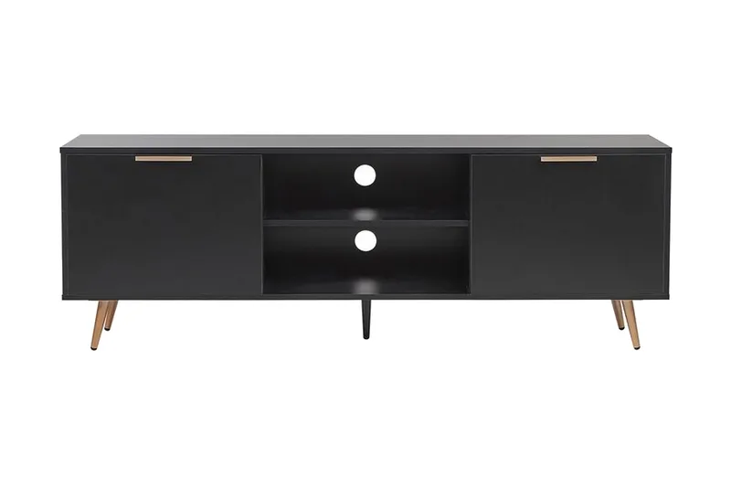 Indio TV-benk 166x40 cm - Svart - Møbler - TV- & Mediamøbler - TV benk & mediabenk