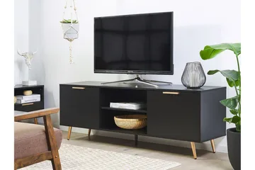 Indio TV-benk 166x40 cm - Svart - Møbler - TV- & Mediamøbler - TV benk & mediabenk