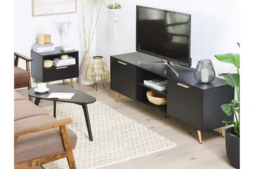 Indio TV-benk 166x40 cm - Svart - Møbler - TV- & Mediamøbler - TV benk & mediabenk