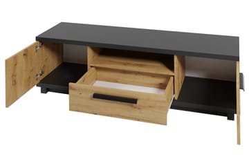 Ines TV-Benk 40x135 cm - Eik/Svart - Møbler - TV- & Mediamøbler - TV benk & mediabenk