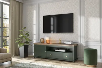 Ivreri Tv-benk 181 cm - Khaki/Natur - Møbler - TV- & Mediamøbler - TV benk & mediabenk