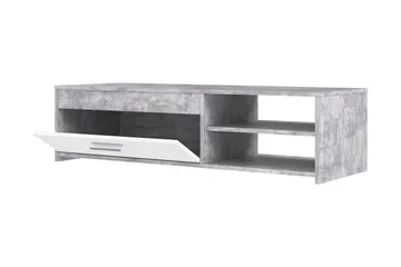 Iztaza TV-benk 120 cm - Betonggrå/Hvit - Møbler - TV- & Mediamøbler - TV benk & mediabenk