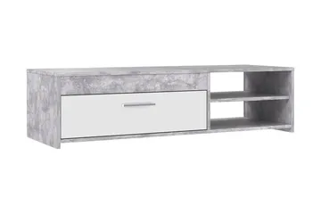 Iztaza TV-benk 120 cm - Betonggrå/Hvit - Møbler - TV- & Mediamøbler - TV benk & mediabenk