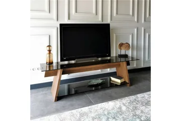 Jamerria TV-benk 158 cm - Valnøtt/Svart - Møbler - TV- & Mediamøbler - TV benk & mediabenk