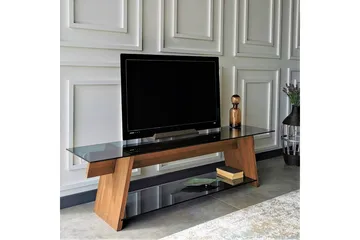 Jamerria TV-benk 158 cm - Valnøtt/Svart - Møbler - TV- & Mediamøbler - TV benk & mediabenk