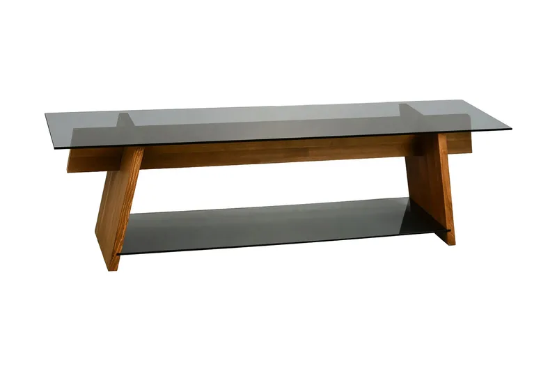 Jamerria TV-benk 158 cm, Valnøtt/Svart