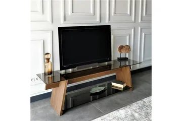 Jamerria TV-benk 158 cm - Valnøtt/Svart - Møbler - TV- & Mediamøbler - TV benk & mediabenk