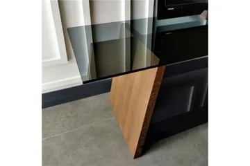 Jamerria TV-benk 158 cm - Valnøtt/Svart - Møbler - TV- & Mediamøbler - TV benk & mediabenk