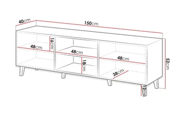 Juniskär Tv-bänk 40x52x150 cm Scandinavian Choice Vit - Møbler - TV- & Mediamøbler - TV benk & mediabenk