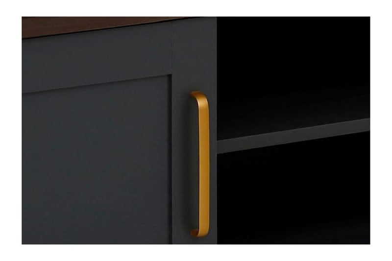 Juntolah Tv-benk 160x39 cm - Svart - Møbler - TV- & Mediamøbler - TV benk & mediabenk