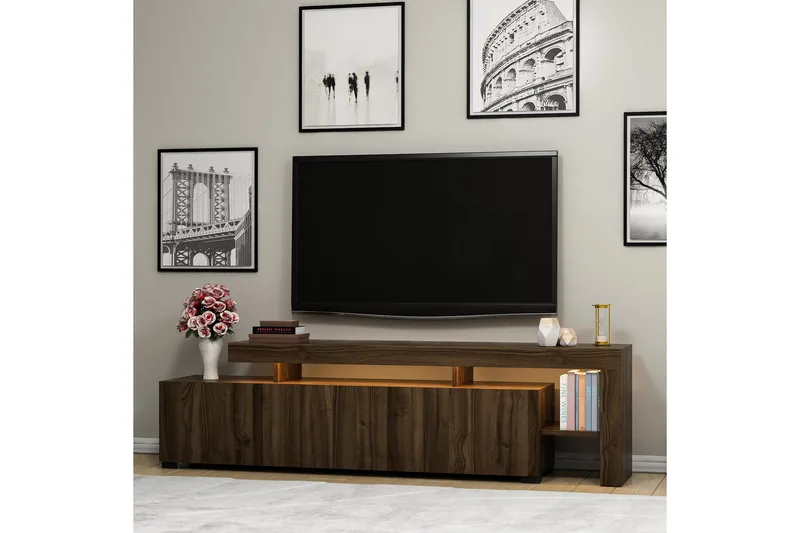 Jurukovo TV-benk 192x37 cm Brun - Møbler - TV- & Mediamøbler - TV benk & mediabenk
