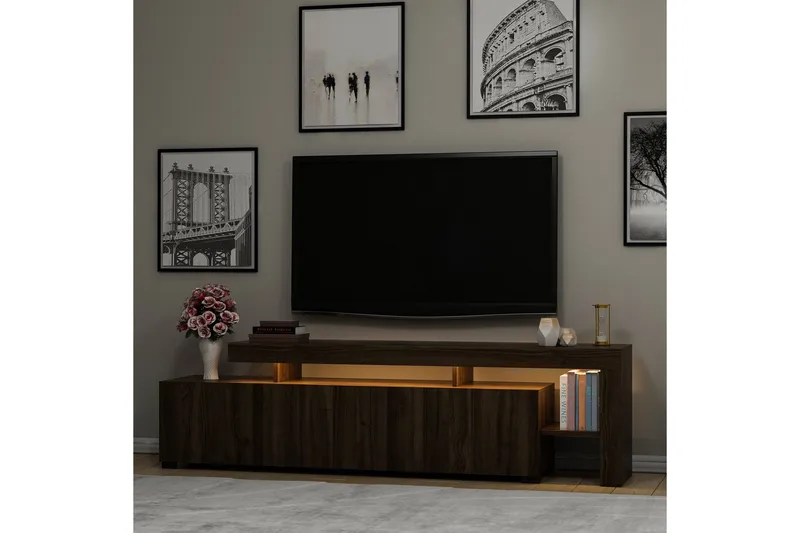 Jurukovo TV-benk 192x37 cm Brun - Møbler - TV- & Mediamøbler - TV benk & mediabenk